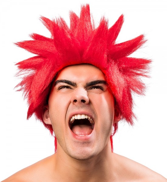 Rote Drachenkämpfer Cosplay Perücke