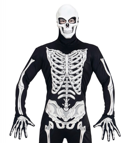 Unheimliche Skelett Maske Weiß 2