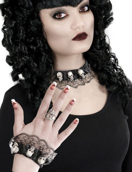 2-Teiliges Totenkopf Schmuck-Set