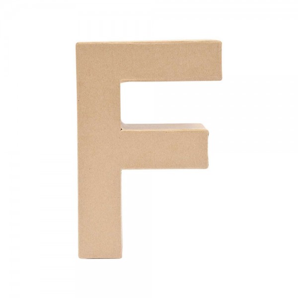 Buchstabe F aus Pappmaché 17,5cm