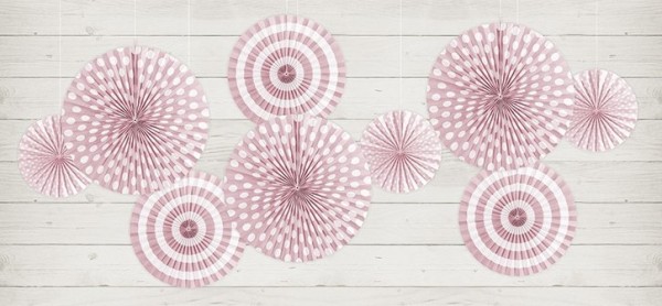 3 Papierrosetten Viviane rosa 3