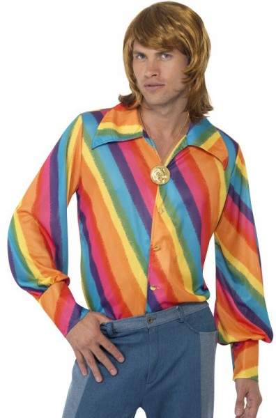 Regenbogen Hemd für Herren