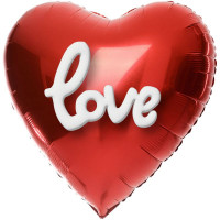 Vorschau: 3D Herzbeben Folienballon 56cm