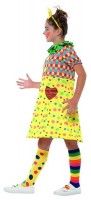 Vorschau: Kunterbuntes Clown Kostüm für Mädchen