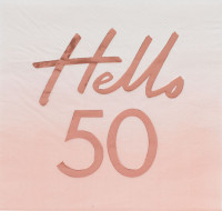 16 Hello Fifty Servietten 33cm