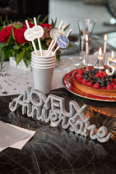 Silberne Anniversaire Ètoile Dekofigur 3