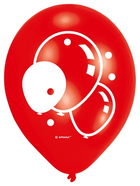 6 Balloon Carnival Luftballons 23cm 4