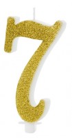 Glossy Birthday Zahl 7 Tortenkerze 10cm