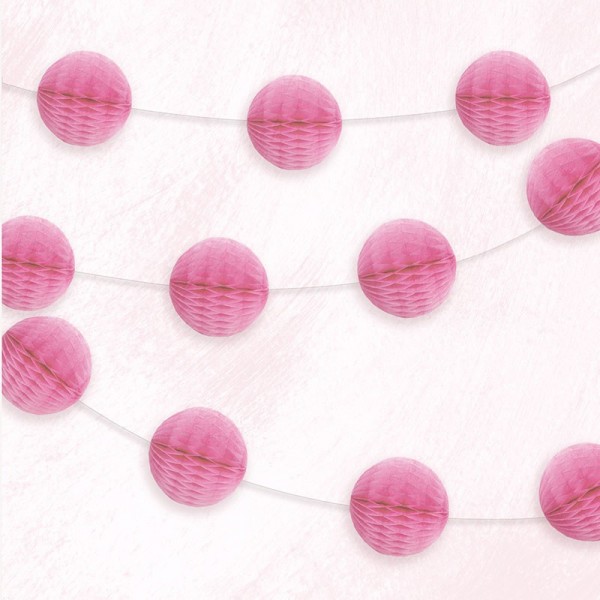 Wabenball Girlande Party Night Magenta 213cm