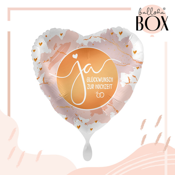 Balloha Geschenkbox DIY Ja Glückwunsch zur Hochzeit XL