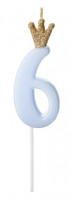 Birthday King Zahl 6 Tortenkerze 9,5cm
