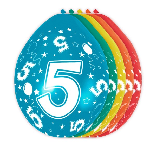 5 Ballons Big 5 30cm
