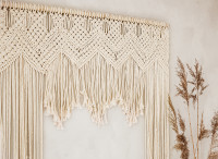 Vorschau: Makramee Boho Vorhang 1,04 x 1,82m