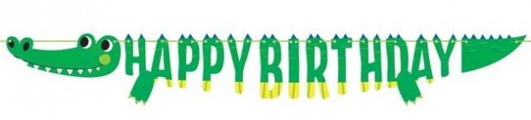 Krokodil Party Birthday Girlande 1,8m
