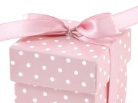 10 Geschenkboxen Gepunktet
