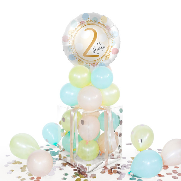 Balloha Geschenkbox DIY Rainbow Dots Zwei XL