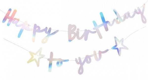 Perlmutt Girlande Happy Birthday