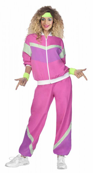 80er Jahre Trainingsanzug in Pink unisex 3