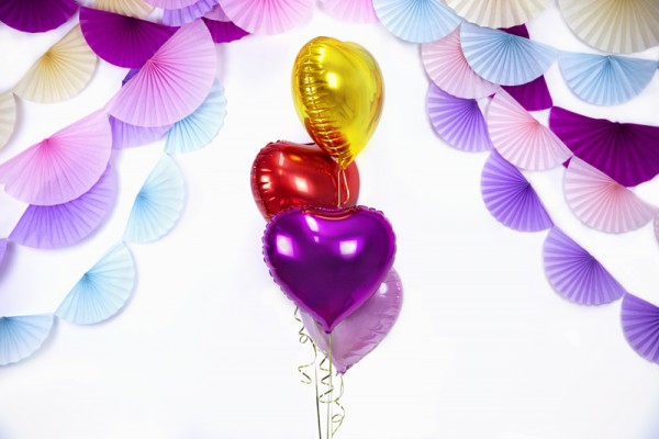 Herzilein Folienballon gold 45cm 2