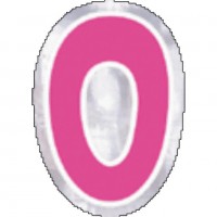 48 Ballonsticker Zahl 0