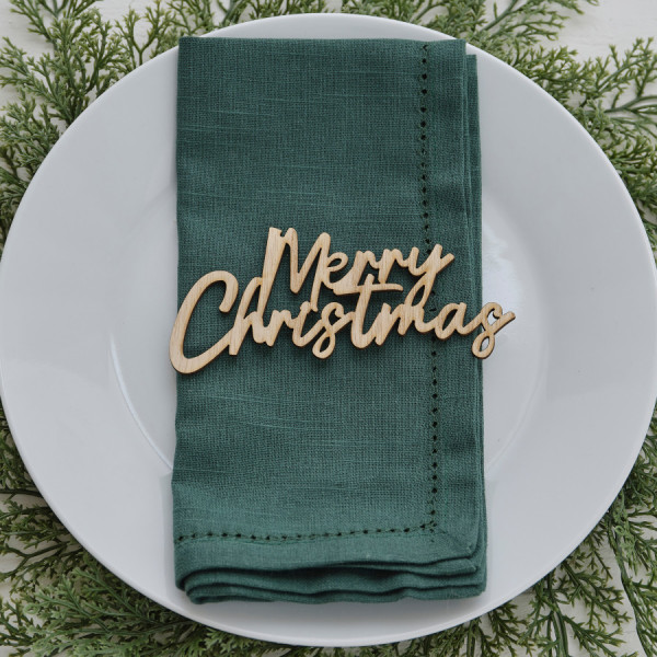 6 Merry Christmas Platzdekorationen