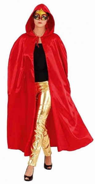 Satin Cape in Rot