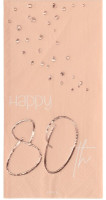 10 Rosy Blush 80th Birthday Servietten 33cm