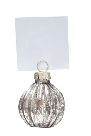 6 Frosty Christmas Tischkartenhalter 4cm
