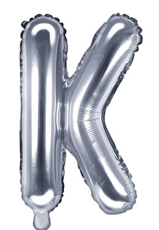 Folienballon K silber 35cm