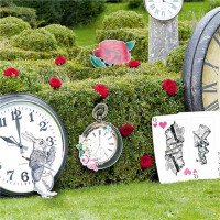 8 Alice Tea Party Pappausschnitte 42cm