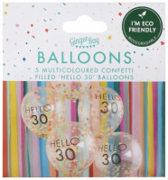 Vorschau: 5 Milestone 30`th Eco Ballons 30cm