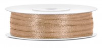 50m Satin Geschenkband hellgold 3mm breit