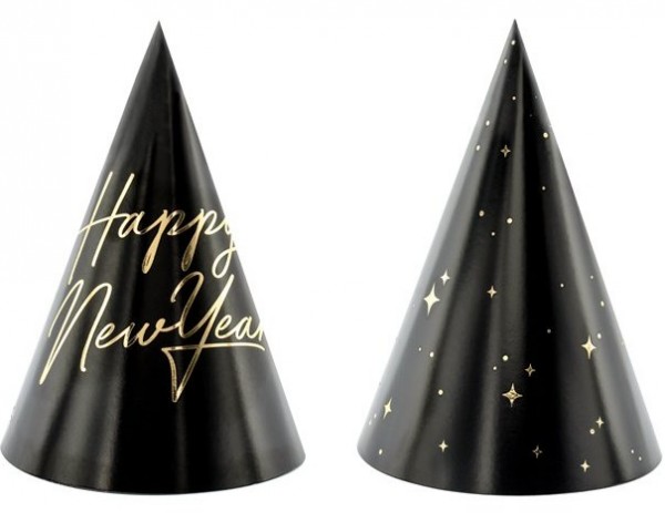 6 Royal New Year Partyhüte 16cm