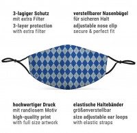 Vorschau: Mund Nasen Maske Zauberschule blau für Erwachsene