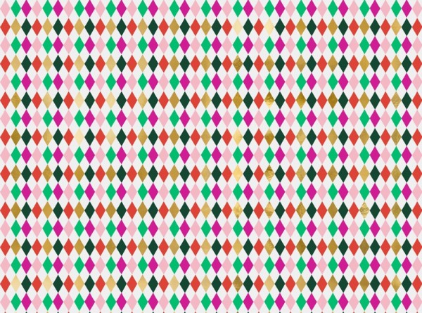 Buntes Rauten Geschenkpapier 2m x 70cm
