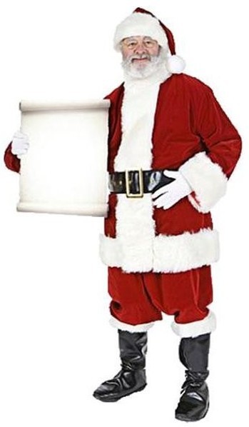 Santa Pappaufsteller mit Schild 1,8m
