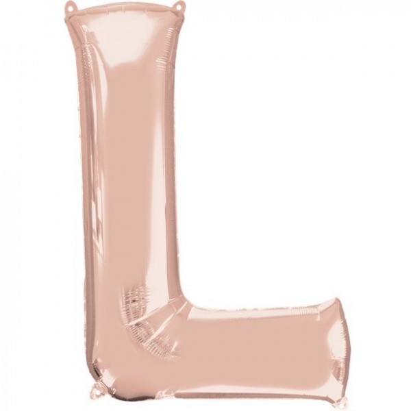 Buchstabe L Folienballon roségold 41cm