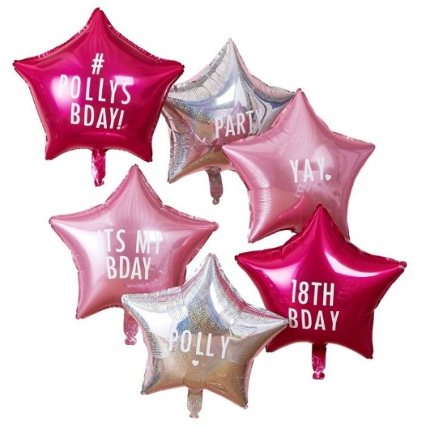 18th Birthday Sternen Ballonbouquet 46cm 2