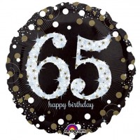Folienballon Golden 65. Geburtstag 46cm