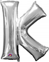 Folienballon Buchstabe K silber 83cm
