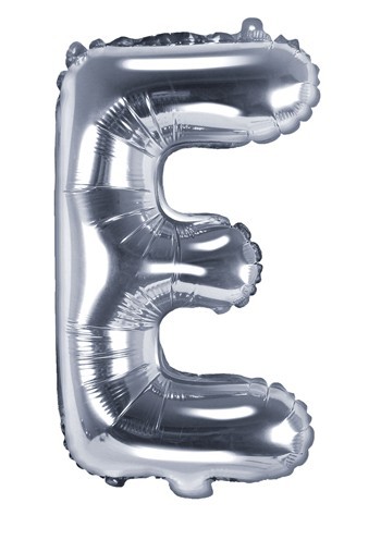 Folienballon E silber 35cm