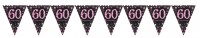 Pink 60th Birthday Wimpelkette 4m