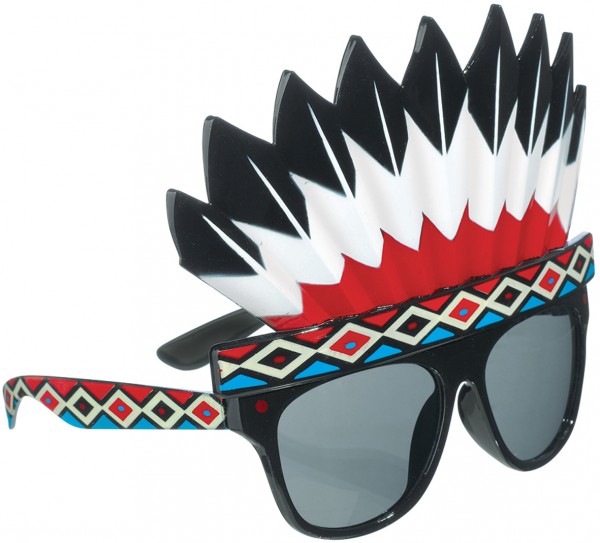 Fancy Indianer Häuptling Brille Getönt