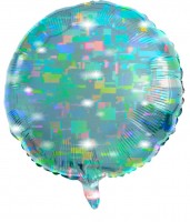 Runder Folienballon aqua 61cm
