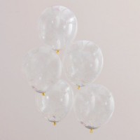 5 Bunte Schaumperlen Latexballons 30cm