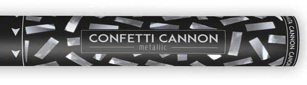 Silberstreifen Konfetti Kanone 40cm