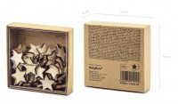 Vorschau: 50 Holz Deko Sterne 2 x 2cm