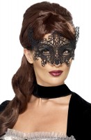 Elegante Spitzen Augenmaske Schwarz