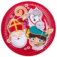 Vorschau: 10 Sankt Nikolaus Pappteller 18cm
