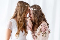 Förhandsgranskning: Persika boho blomkrans 18cm